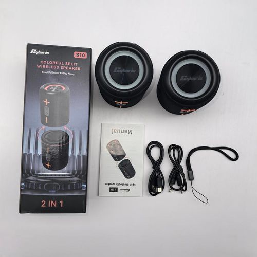 Two-in-one portable Bluetooth speaker with 20-watt stereo bass effect, IPX6 level waterproof performance and home theater surround sound. Modern style, a must-have for music lovers. Supports Bluetooth 5.3 connection.