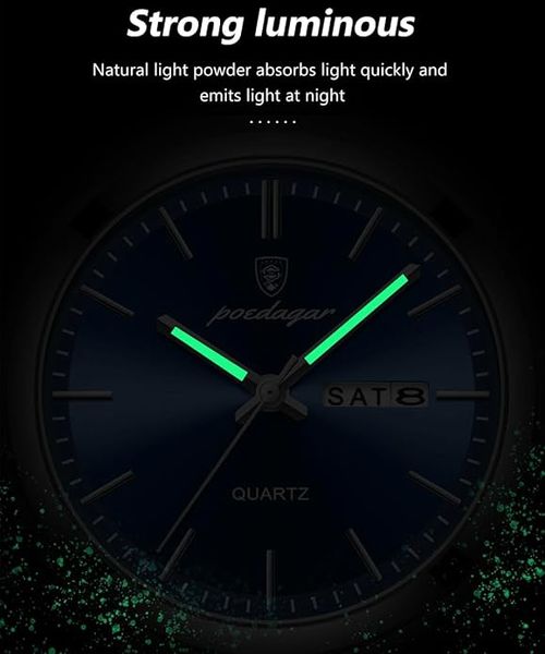 🔥Men's Casual Business Round Dial Analog Quartz Watch (Green Dial)