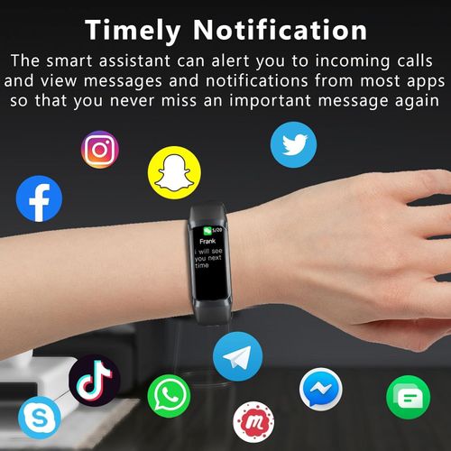 🔥Fitness Tracker with Heart Rate&Blood Oxygen&Sleep Monitor, 20+ Sports Modes Smart Watches, Activity & Step Tracker Smart Watch for Android&iOS Phones (Black)