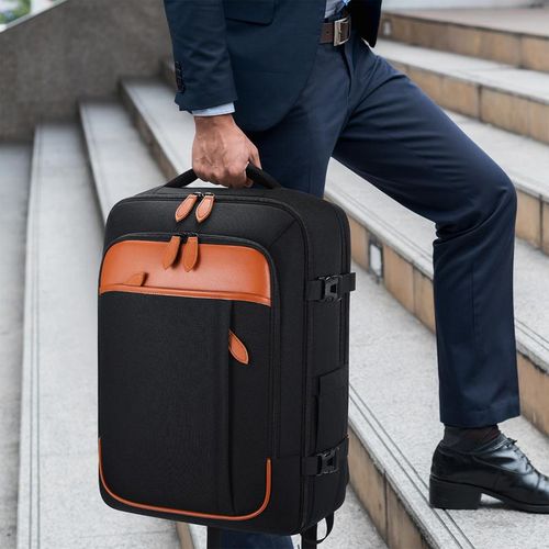 🔥Travel Backpack (Hidden straps) Carry on Luggage, Business Laptop Traveling Weekender Bags (Black)