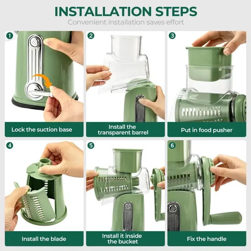 Rotary Potato Grater with Handle