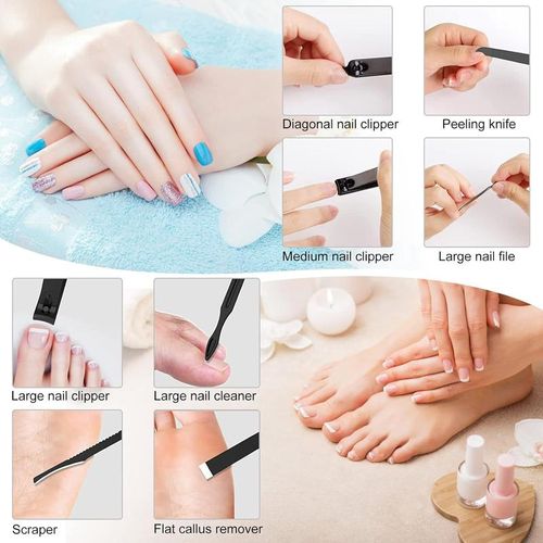 Portable Nail Clipper Set, Lightweight Stainless Steel Nail Clipper Kit, Professional Manicure & Pedicure Tool Set