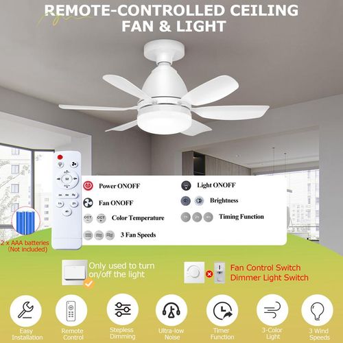 🔥Socket Fan Light Ceiling Fans with Lights and Remote