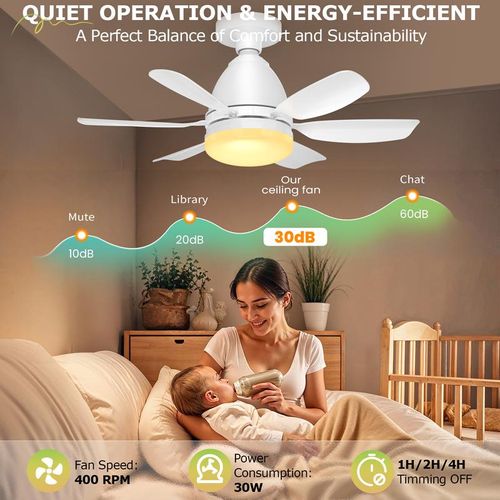 🔥Socket Fan Light Ceiling Fans with Lights and Remote