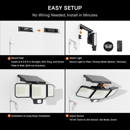 210 LED Security Light Original Super High LED Solar Motion Sensor Wall Light Outdoor Light