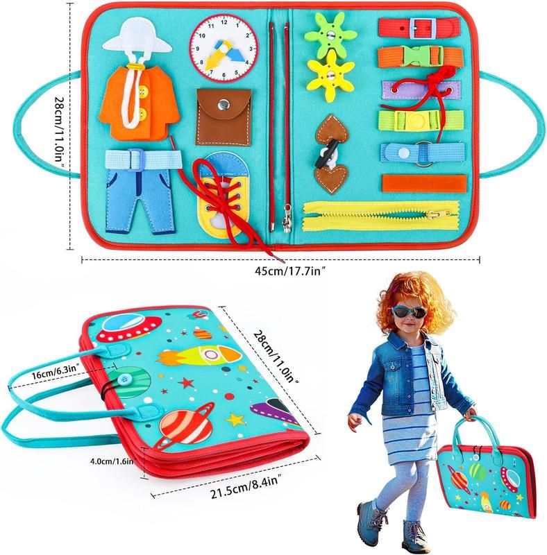 🔥Busy Board Montessori Toys for Boys & Girls Birthday Gifts,Early Educational Game Travel Toys, Preschool Activities for Learning Fine Motor Skil