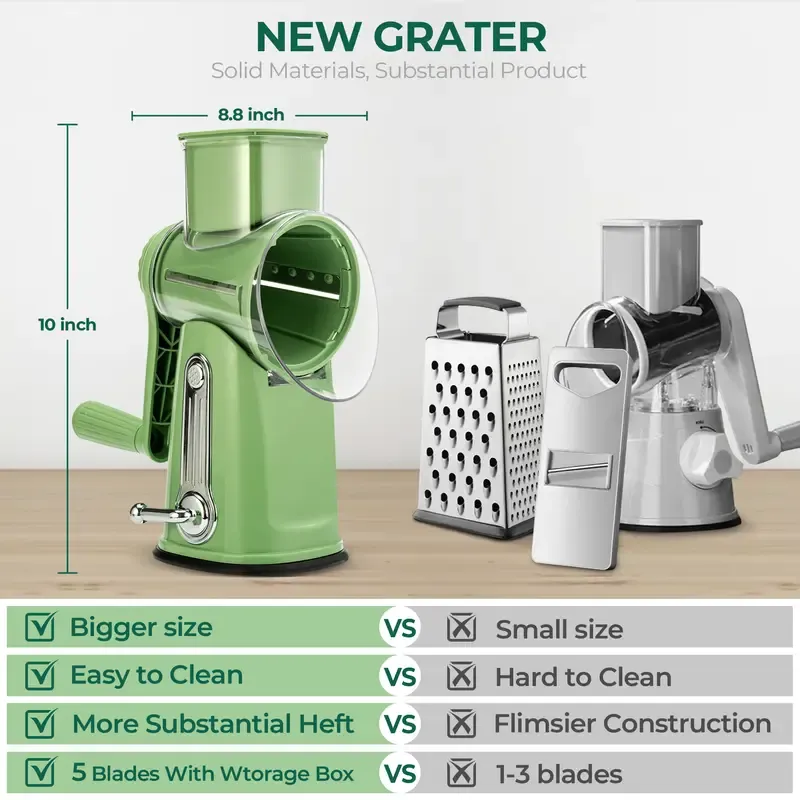 Rotary Potato Grater with Handle
