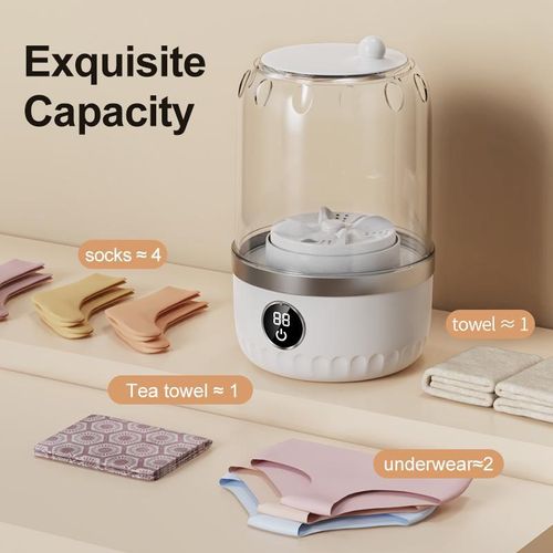 Portable Mini Washing Machine, USB charging, high-quality impact-resistant underpants cleaning, compact and lightweight, suitable for apartments, dormitories, hotels, RVS and travel camping, Portable Laundry Washer, Household Appliance