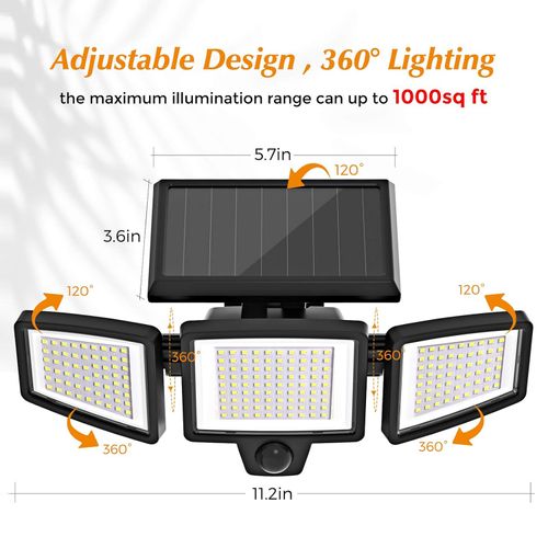 210 LED Security Light Original Super High LED Solar Motion Sensor Wall Light Outdoor Light