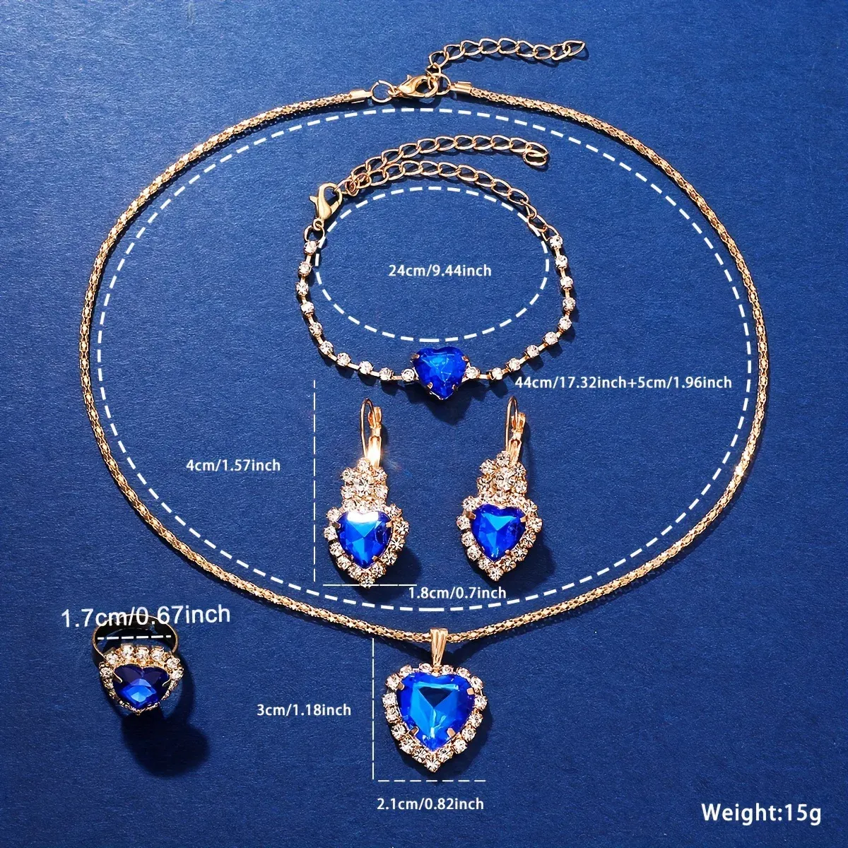 5-piece watch jewelry set