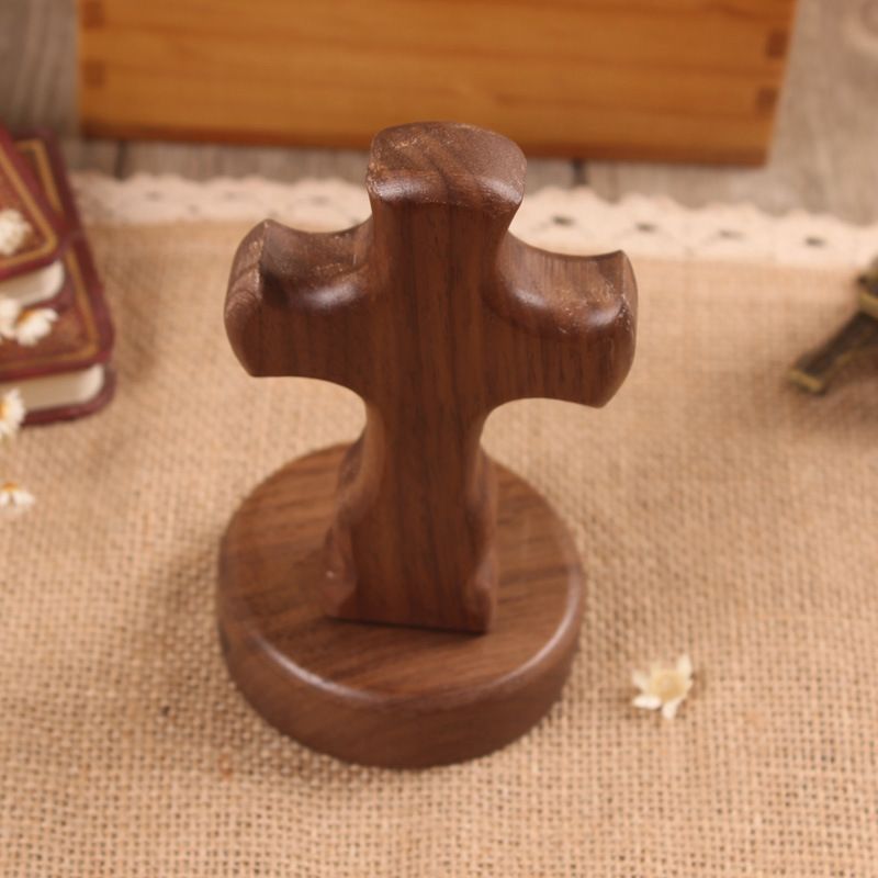 Wooden Cross Decor – Handcrafted Faith Ornament for Home & Prayer