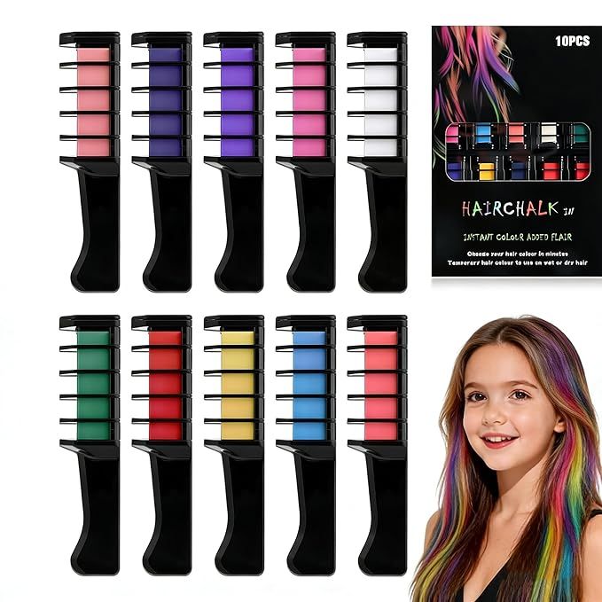 Temporary Hair Chalk Comb – Washable & Vibrant