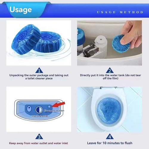 Automatic Toilet Bowl Cleaner TabletsPowerful Bathroom Tank Cleaner forFresh,Stain-Free Toilets