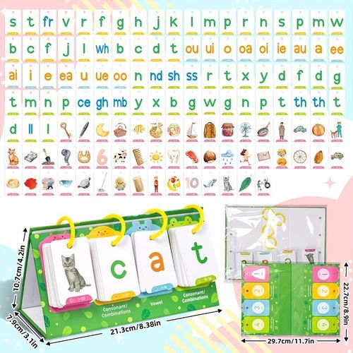 129-Piece Visual Word Learning Flash Cards – Early Education Cognitive Cards for Kids