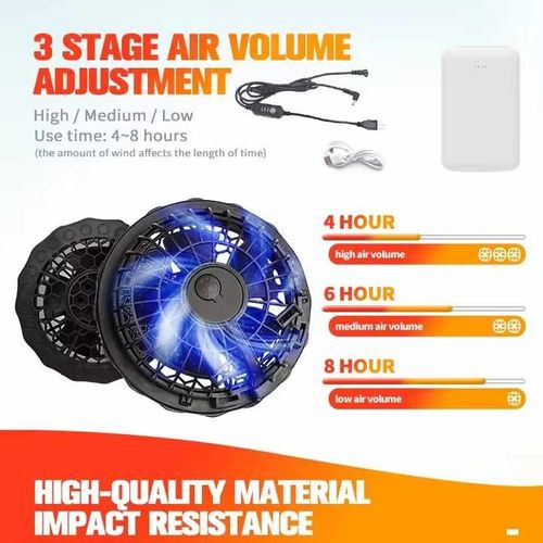 Summer Fan Jacket USB Heat Dissipation Lasting High Power Cargo Coats Outdoor Fishing Functionl Cooling Air-conditioning Suit