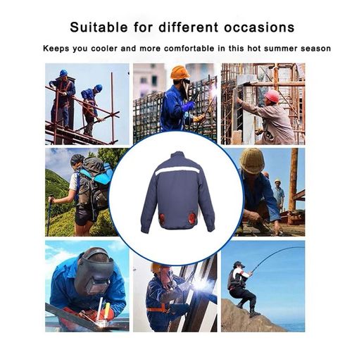 Summer Fan Jacket USB Heat Dissipation Lasting High Power Cargo Coats Outdoor Fishing Functionl Cooling Air-conditioning Suit