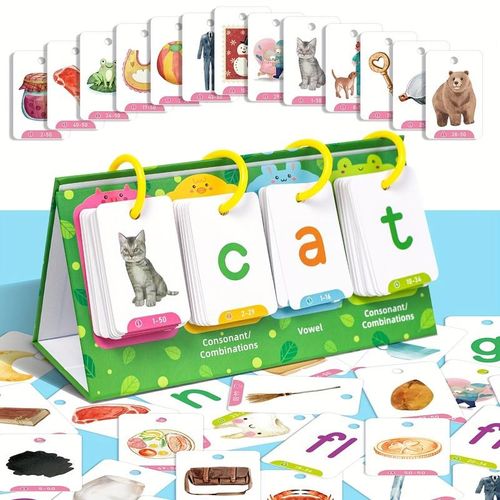 129-Piece Visual Word Learning Flash Cards – Early Education Cognitive Cards for Kids