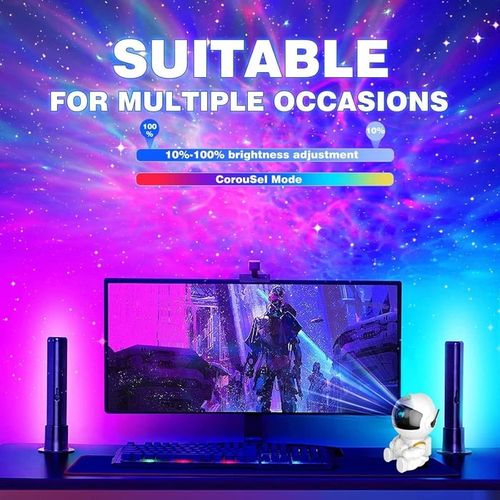 2025 New Arrivals Usb Control Mini Astronaut Star Moon Galaxy Projector Lamp Led Laser Star Projector for Bedroom Car Roof