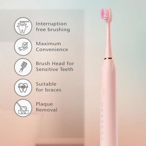 Wholesale Waterproof Vibration Chargeable Sonic Slim Smart Travel Electric Toothbrush with Customized logo