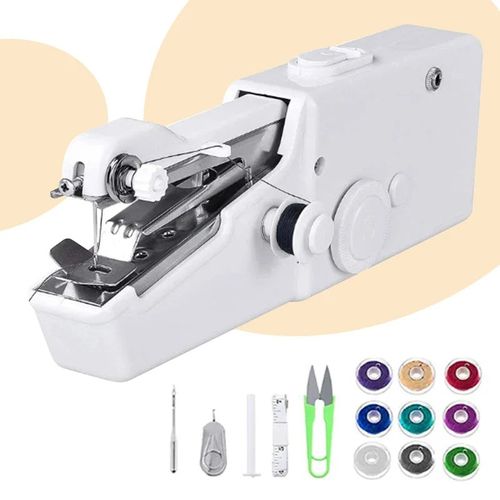 Portable Mini Hand Sewing Machine Quick Handy Stitch Sew Needlework Cordless Clothes Household Electric Sewing Machine