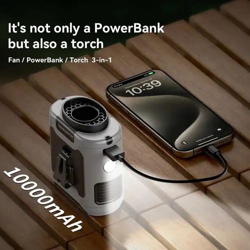 2025 New Hot 10000mah USB High Speed Wearable Fan Waist Clip Portable Fan Rechargeable Battery Power Outdoor Travel Cooling Fan