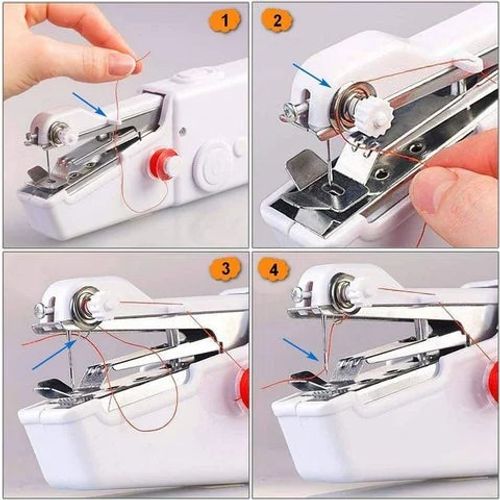 Portable Mini Hand Sewing Machine Quick Handy Stitch Sew Needlework Cordless Clothes Household Electric Sewing Machine
