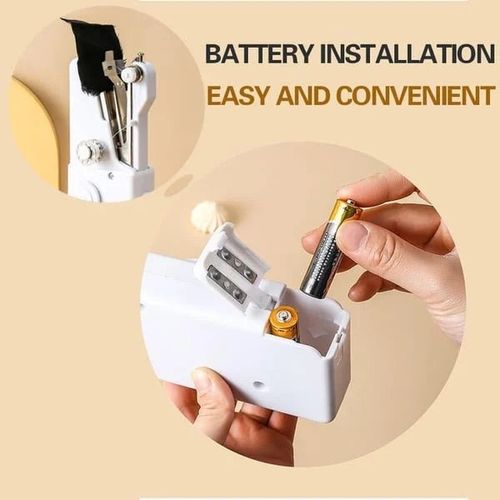 Portable Mini Hand Sewing Machine Quick Handy Stitch Sew Needlework Cordless Clothes Household Electric Sewing Machine