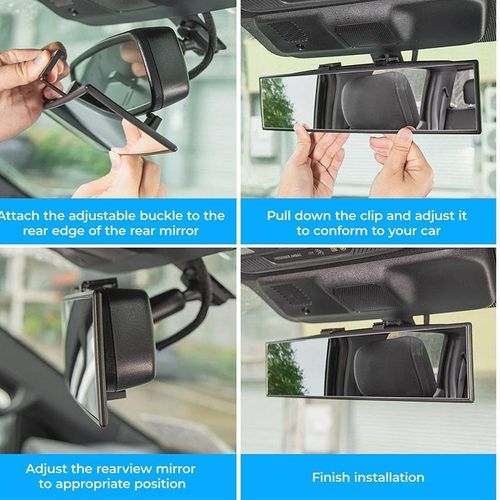 🚗 Drive Safer, See Clearer – ✨ Upgraded 11.8 Wide-Angle Rearview Mirror – For Panoramic, Anti-Glare Vision