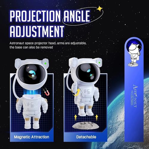 2025 New Arrivals Usb Control Mini Astronaut Star Moon Galaxy Projector Lamp Led Laser Star Projector for Bedroom Car Roof