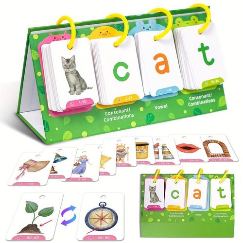 129-Piece Visual Word Learning Flash Cards – Early Education Cognitive Cards for Kids
