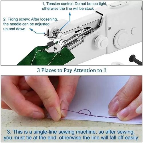 Portable Mini Hand Sewing Machine Quick Handy Stitch Sew Needlework Cordless Clothes Household Electric Sewing Machine