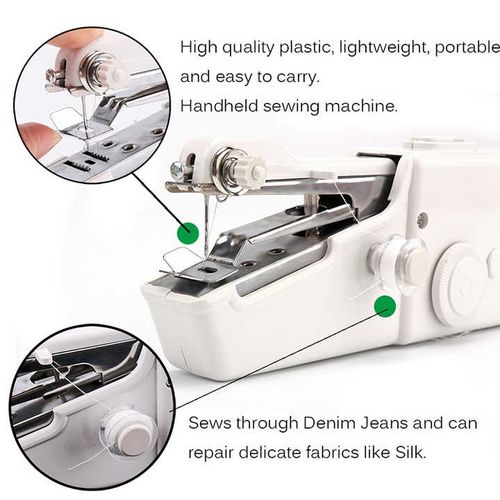 Portable Mini Hand Sewing Machine Quick Handy Stitch Sew Needlework Cordless Clothes Household Electric Sewing Machine