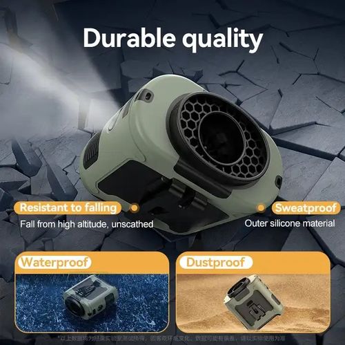 2025 New Hot 10000mah USB High Speed Wearable Fan Waist Clip Portable Fan Rechargeable Battery Power Outdoor Travel Cooling Fan