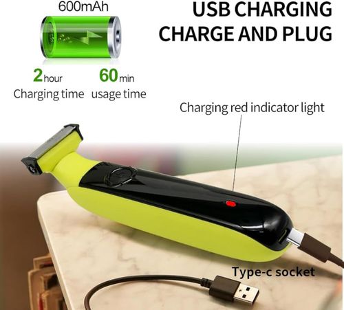 2025 New Men's Electric Hair Trimmer - Full-Body Washable, USB-C Fast Charging, 3-in-1 for Beard Body Hair Facial Grooming, Adjustable Comb + Dual Moving Blades, Painless Shaving (Wet & Dry Use), Low Noise & Portable Multifunctional Shave