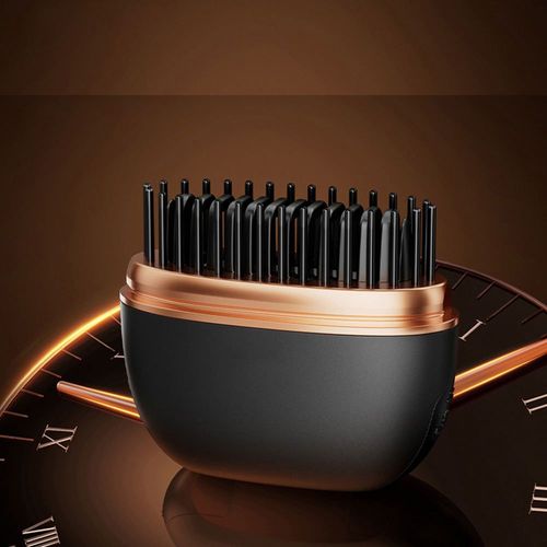 Wireless Straight Hair Comb Straight Curling Dual Purpose Mini Portable Travel Charging Multi-functional Lazy Hair Straightener