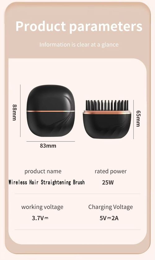 Wireless Straight Hair Comb Straight Curling Dual Purpose Mini Portable Travel Charging Multi-functional Lazy Hair Straightener