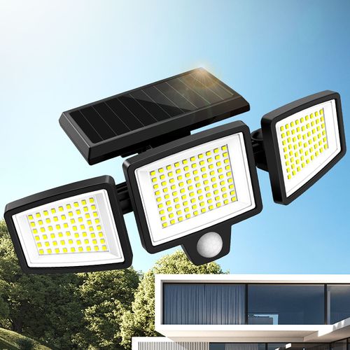 IP65 Waterproof Motion Sensor Solar Light 5-Head Remote Control Security Wall for Garden Outdoor Small Detachable Outdoor Solar Powered Security Light Solar Light Motion Detection Sensor