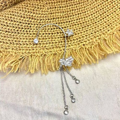 Star Tassel Clip-On Earrings - Celebrity-Inspired Luxury Earrings for Non-Pierced Ears, Unique High-End No-Piercing Ear Jewelry, Women's Trendy Niche Design Bestselling Clip Earrings