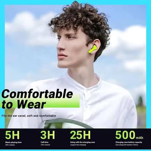 Air31 Transparent TWS Bluetooth Earbuds – In-Ear HK6 Digital Display Gaming & Sports Headphones, ANC ENC Active Noise Cancellation, Bluetooth 5.3, 6 Colors Optional (Black White Blue Green Pink Purple)