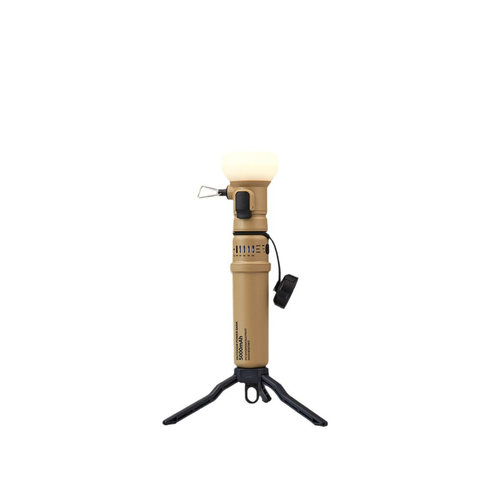 3-in-1 Retro LED Camping Lamp with Large-Capacity Power Bank & Mini Tripod – Portable Outdoor Tent Light, USB Rechargeable, Multifunctional Long-Lasting Lighting for Camping & Atmosphere