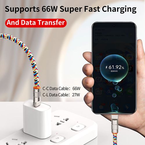 2-in-1 PD 240W Super Fast Charging Data Sync Phone Lanyard – Braided USB-C Cable with Zinc Alloy, Crossbody Neck Strap, Long & Short Styles for iPhone 15 & More