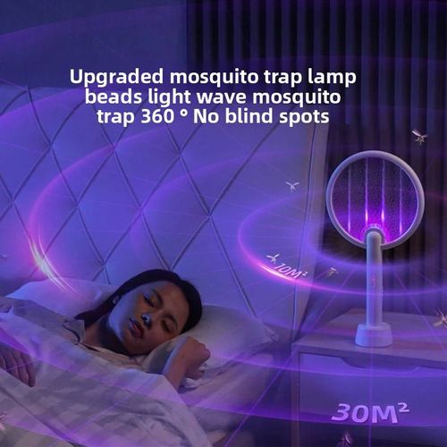 Qualitell Folding Electric Mosquito Swatter – 2-in-1 USB Rechargeable Mosquito Killer Lamp & Racket, Powerful UV Light Mosquito Zapper, Safe & Effective for Home Use, Long-Lasting Battery