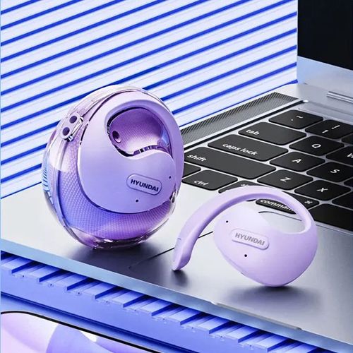 2025 New Coconut Ball Open-Ear OWS Bluetooth Earphones - Wireless Non-In-Ear Air Conduction Sports Gaming TWS Headphones with HiFi Bass (Purple Nude Optional)