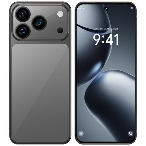 I17 Pro Max Android Smartphone, 4GB+64GB, Global Version with 6.9-Inch Large Screen, Available in Black White Gray Gold Orange, Free Phone Case + Charger Included