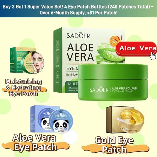 ZOZU Full Range Eye Patches - Hydrating Moisturizing Nourishing Gold Pomegranate Avocado Aloe Blueberry Variants | Buy 3 Get 1 Super Value Set, 240 Patches Total, Less Than $1 Per Patch!