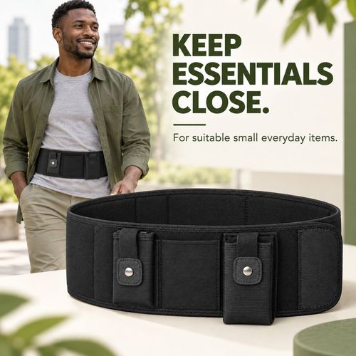 Adjustable Belly Band Holster with Storage Pocket
