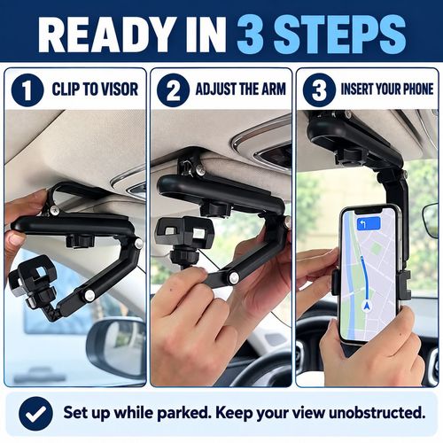 Adjustable Car Sun Visor Phone Holder
