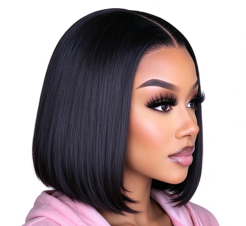Natural Black Silky One Piece Synthetic Hair Extensions