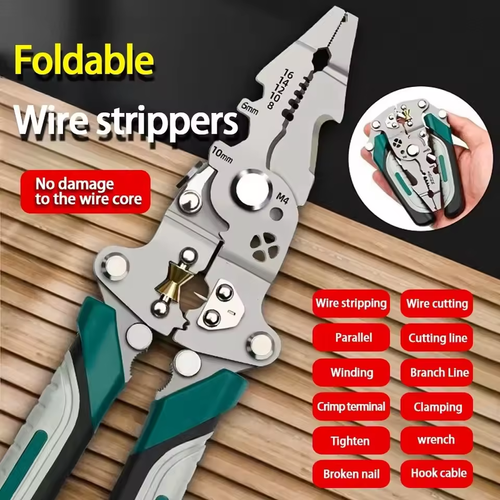 Electrician wire crimping pliers stripping pliers cable stripping multi-function crimping pliers terminal crimping burr cutting tool