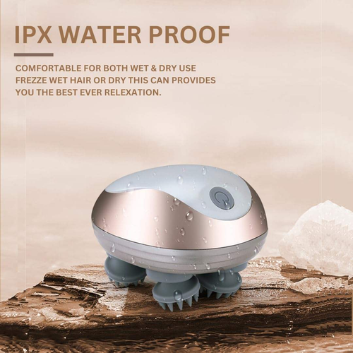 Electric Scalp Massager Silicone Head Scalp Kneading Vibration Device 6 Mode for Hair Growth Stress Relax Waterproof Massageador